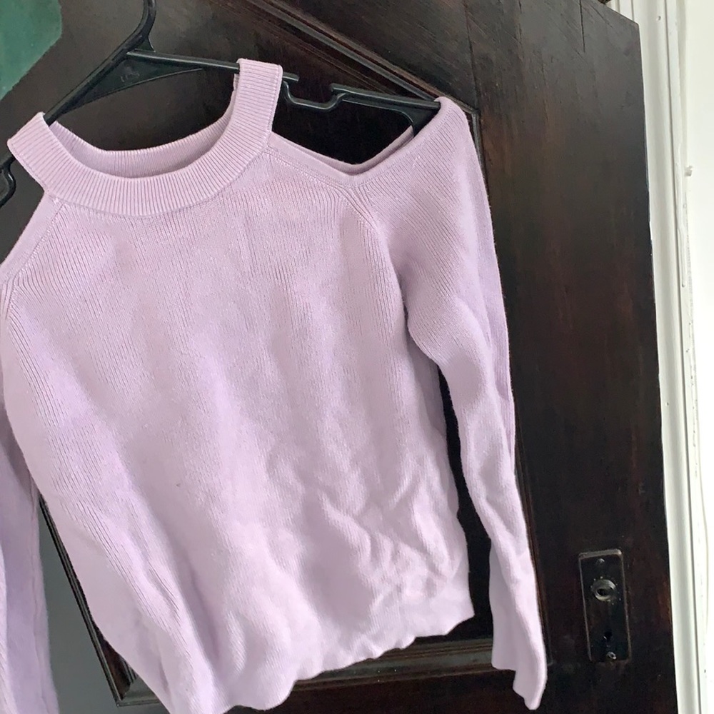 Cut out shoulder sweater